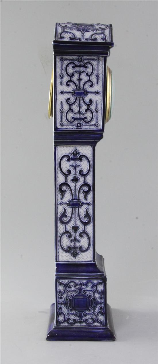 An early 20th century Doulton novelty timepiece, height 35cm.